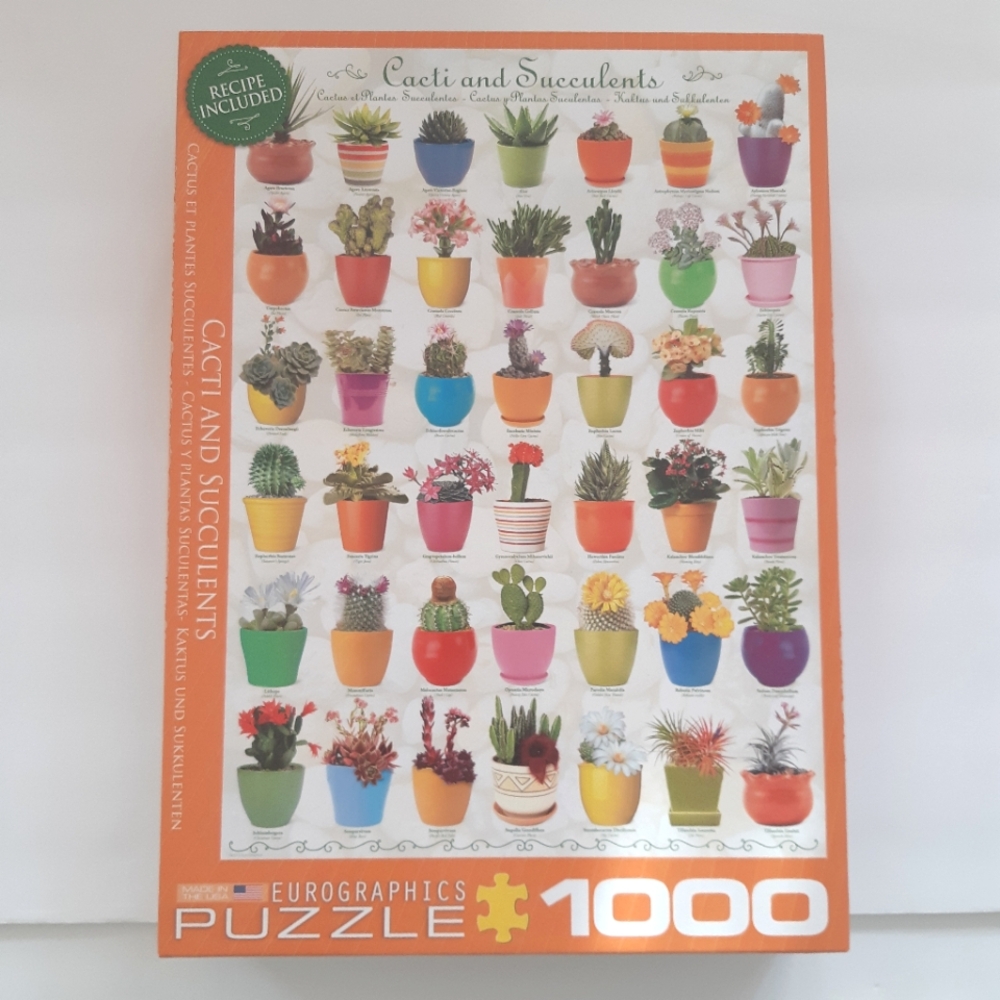 Cacti and Succulents 1000-piece puzzle by Eurographics